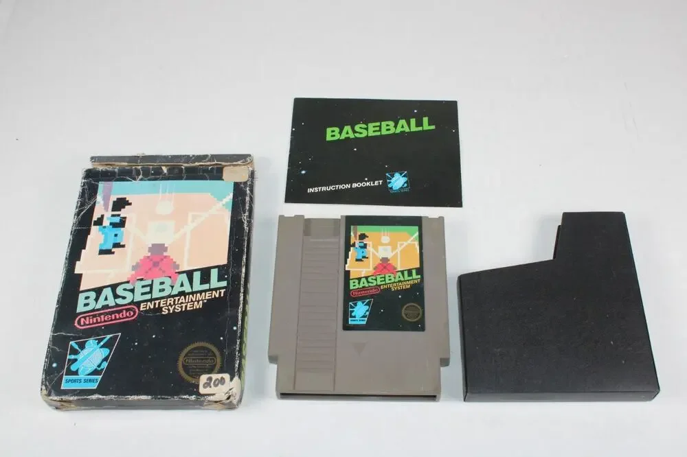 Baseball (Nintendo Entertainment System, 1985, NES) Complete W/ Manual, box